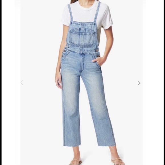 Joe’s Jeans New w Tag Wide Leg Denim Bib Overalls Captivate Wash XS - Picture 5 of 15